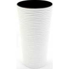 Горщик квітковий пласт. "Ф'южн" d16х30см 2л білий,високий №0131/Алеана/(12)