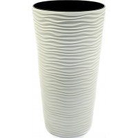 Горщик квітковий пласт. "Ф'южн" d22х41,5см 5л біла троянда,високий №7812/Алеана/(4)