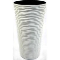 Горщик квітковий пласт. "Ф'южн" d22х41,5см 5л білий,високий №0148/Алеана/(4)