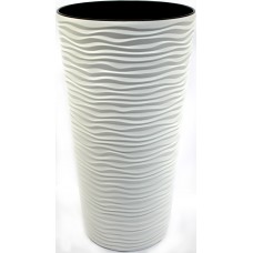 Горщик квітковий пласт. "Ф'южн" d22х41,5см 5л білий,високий №0148/Алеана/(4)