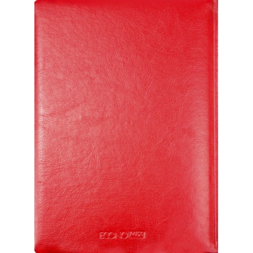 Щоден. А5 "Economix" недат. Nebraska червоний, з тисненням "Герб" №E22061-03(20)
