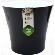 Горщик квітковий пласт. "Арте" d19,5х17,5см 3,5л антрацит-білий №ART35-ANT/WHT/6324(30)