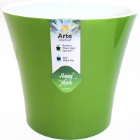 Горщик квітковий пласт. "Арте" d19,5х17,5см 3,5л зелене золото-білий №ART35GG/WHT/4383(30)