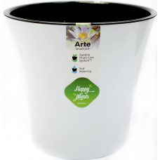 Горщик квітковий пласт. "Арте" d19,5х17,5см 3,5л білий-чорний №ART35WHT/BL/4345(30)