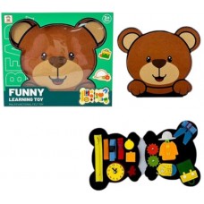 Гра бізікнижка, ведмедик,бізіборд 50-29см,шестерні,гардероб,шнурівка,в кор-ці №Y514-3(36)