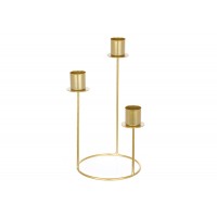 Підсвічник метал. 12х23см на 3свічки,золото №992-351/Bonadi/