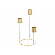 Підсвічник метал. 12х23см на 3свічки,золото №992-351/Bonadi/