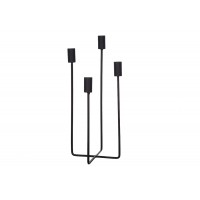 Підсвічник метал. 15х15х36см,чорний №133-003/Bonadi/