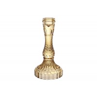 Підсвічник скло "Crystal" 9,5х17см (для тонкої свічки) янтарно-коричневий №133-014/Bonadi/