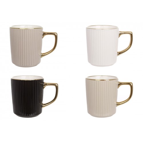 Чашка керам. 400мл із золотою облямівкою та ручкою №905-274/Bonadi/