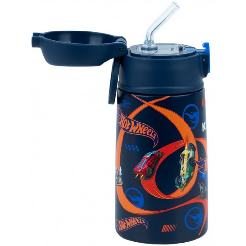 Термос 0,4л з трубочкою "Kite" Hot Wheels метал. №HW25-1261