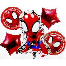 Набір кульок повітр. фольг. "Людина павук" 5шт(10)
