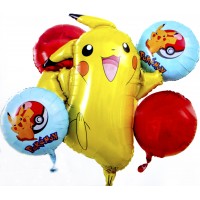 Набір кульок повітр. фольг. "Пікачу" 5шт №TX-346(10)