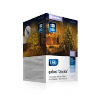 Гірлянда-кластер електрич. ColorWay 200LED 8режимів тепла, мідний провід L-6м №80557