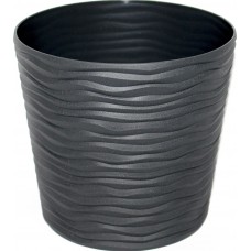 Горщик квітковий пласт. "Ф'южн" d16х14,5см 1,6л граніт,низький,зі вставкою №0300/Алеана/