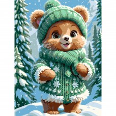 Картини по номерах "Ведмедик у лісі" 30х40см №SS1223/Strateg/