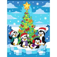 Картини по номерах "Веселі пінгвіни" 30х40см №SS1235/Strateg/