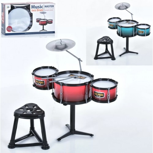 Барабанна установка,3 барабани,2 види,в кор-ці,49х29х17см №6625A-1-2(9)