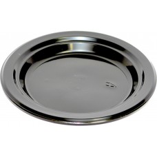 Тарілка пласт. d-20см 20г чорна №1080125/Buroclean/(50)