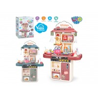 Кухня на бат-ці,звук,світ.,тече вода,посуд,продукт,звук,світ.,пар,в кор-ці №16860AB(10)