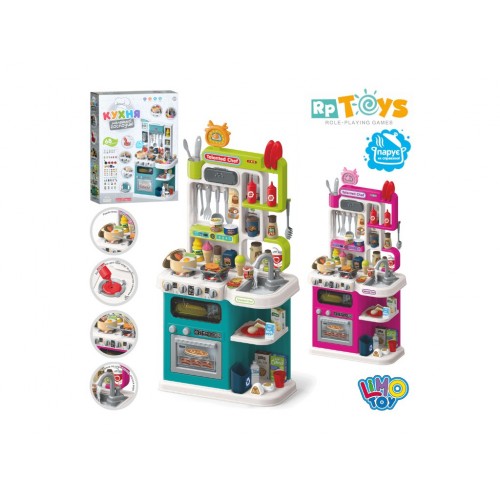 Кухня на бат-ці,плита,пара,звук,світло,духовка,посуд,продукти,69пр,в кор-ці №922-182-183