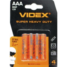 Батарейки Videx R-03/блістер 4шт(12)