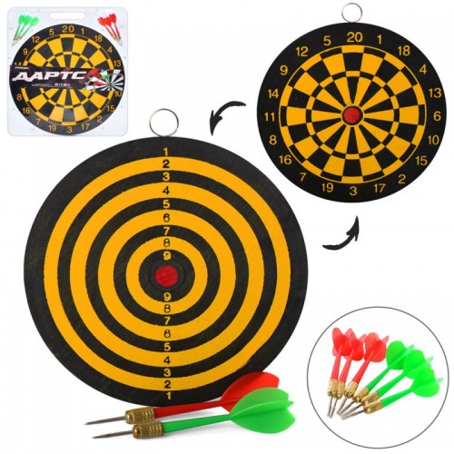 Дартс магнітний 15",дротики,в слюді, 39х43х2см №MS4221(24)