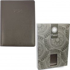 Щоден. А5 "Optima" дат2026 натур. шкіра, коричневий №O25200-07