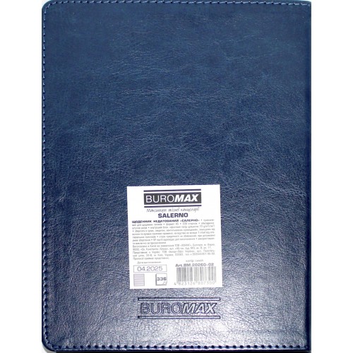 Щоден. А5 "Buromax" недат. 168арк. лін. Salerno синій №BM.20260-02