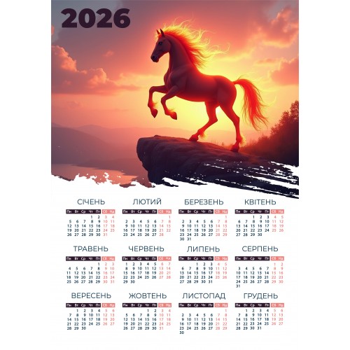 Календар А3 верт Символ року 2026
