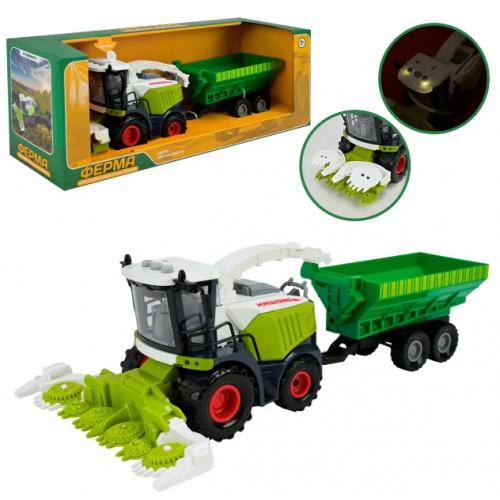 Комбайн інер-ий з причепом,в кор-ці,40х13х14,5см №AP9924(18)(36) КІ