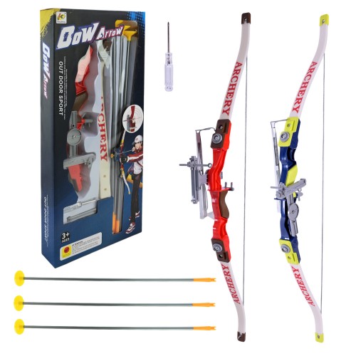 Лук,3стріли на присосках 52см,2кольори,в кор-ці,25,6х57х6см 800/801(36) КІ