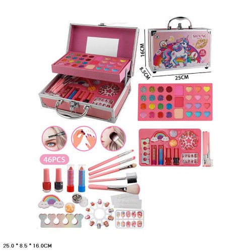 Косметика: тіні, лак, помада, аксес.,у валізі,25х8,5х16см B360(18)(36) КІ