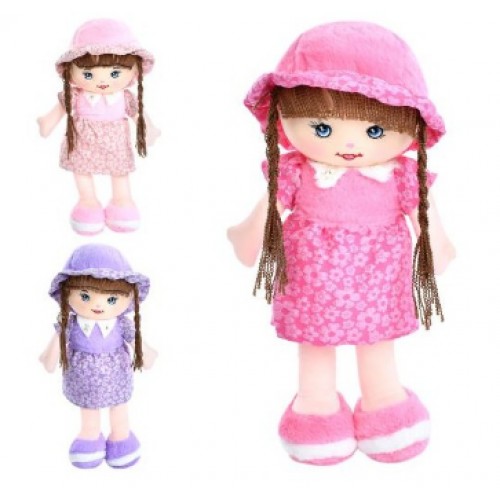 Лялька 40см,м'яконабивна,петелька,в кульку,19х40х10см, 5 кольорів YG0188(50)