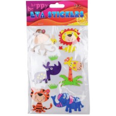 Наліпка EVA "Тварини Африки 1" 11,5х18см №158099/Мандарин/