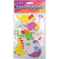 Наліпка EVA "Динозаври 2" 11,5х18см №158112/Мандарин/