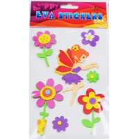 Наліпка EVA "Фея з квітами" 11,5х18см №158114/Мандарин/