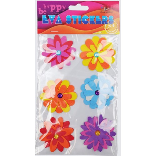 Наліпка EVA "Квіти" 11,5х18см №158116/Мандарин/