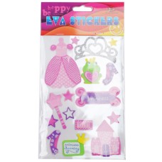 Наліпка EVA "Набір принцеси" 11,5х18см №158119/Мандарин/