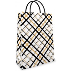 Пакет подарунковий картон 240х340х88мм ламін. Білий у кліт. П170/Фоліо(25)