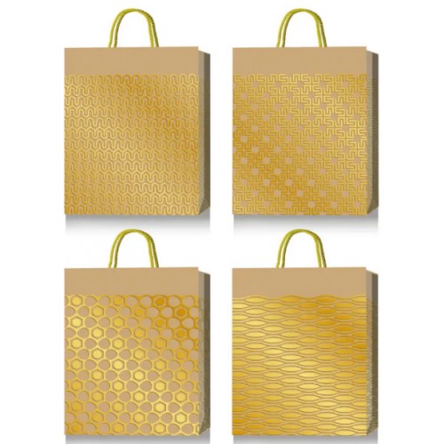 Пакет подарунковий Buromax 18х23х8см тиснення фольгою BM.200046