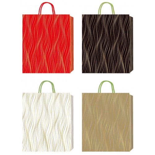 Пакет подарунковий Buromax 18х23х8см тиснення фольгою та конгревне тиснення BM.20005