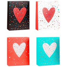 Пакет подарунковий Buromax 18х23х8см тиснення фольгою та конгревне тиснення BM.200073