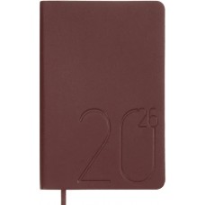 Щотижн. A6 Buromax дат2026 кишеньк. Morandi темно-червоний BM.2588-13(20)