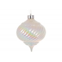 Прикраса пласт. 15см крученої форми,білий перламутр №J88-194/Bonadi/