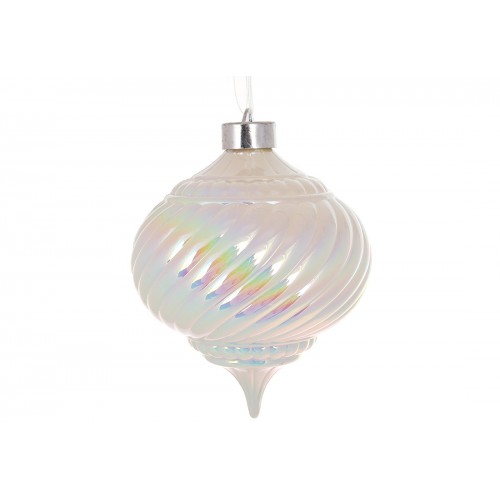 Прикраса пласт. 15см крученої форми,білий перламутр №J88-194/Bonadi/