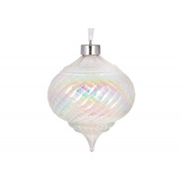 Прикраса пласт. 15см крученої форми,прозорий перламутр №J88-195/Bonadi/