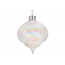 Прикраса пласт. 15см крученої форми,прозорий перламутр №J88-195/Bonadi/