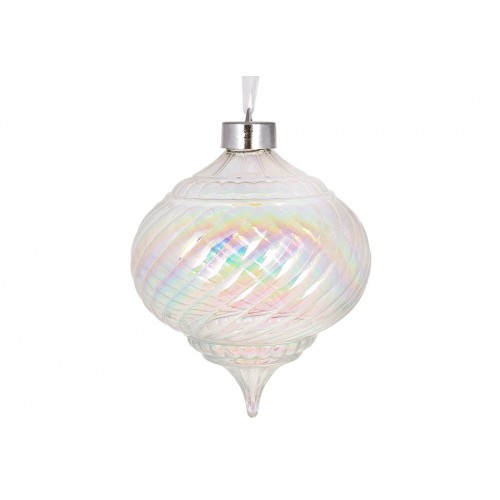 Прикраса пласт. 15см крученої форми,прозорий перламутр №J88-195/Bonadi/