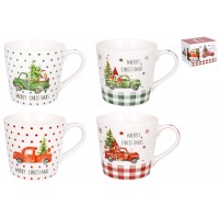Чашка керам. 400мл "Merry Christmas" 4вида, в подарунк. упак. №311-143/Bonadi/(12)(48)
